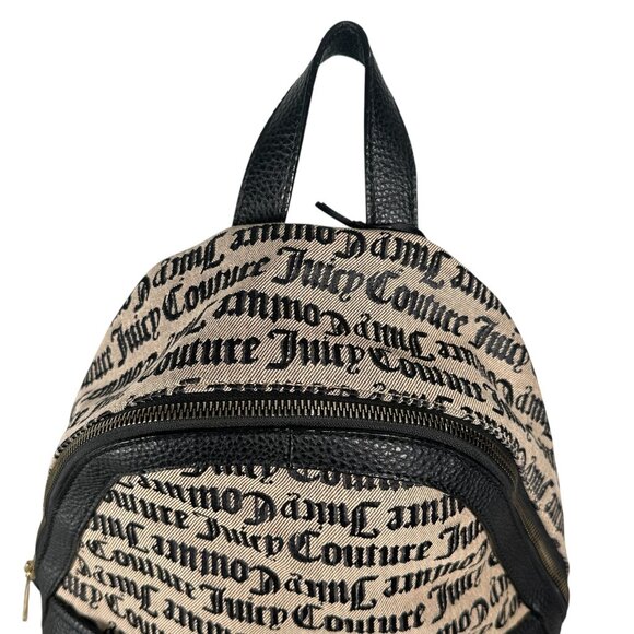 Juicy Couture Vintage Y2K Beige Black Backpack Cross my Heart NWT - Picture 6 of 13